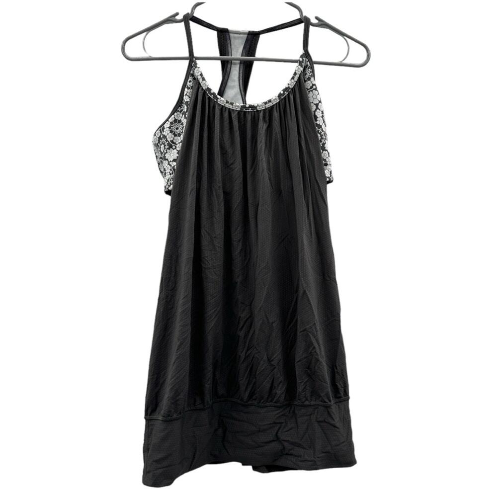 Lululemon No Limits Tank Top in Soot Light / Twiggy Printed Nimbus Sz S